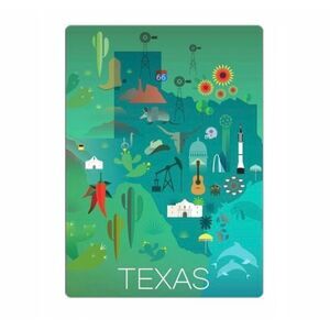 Colorful Texas Map Magnet